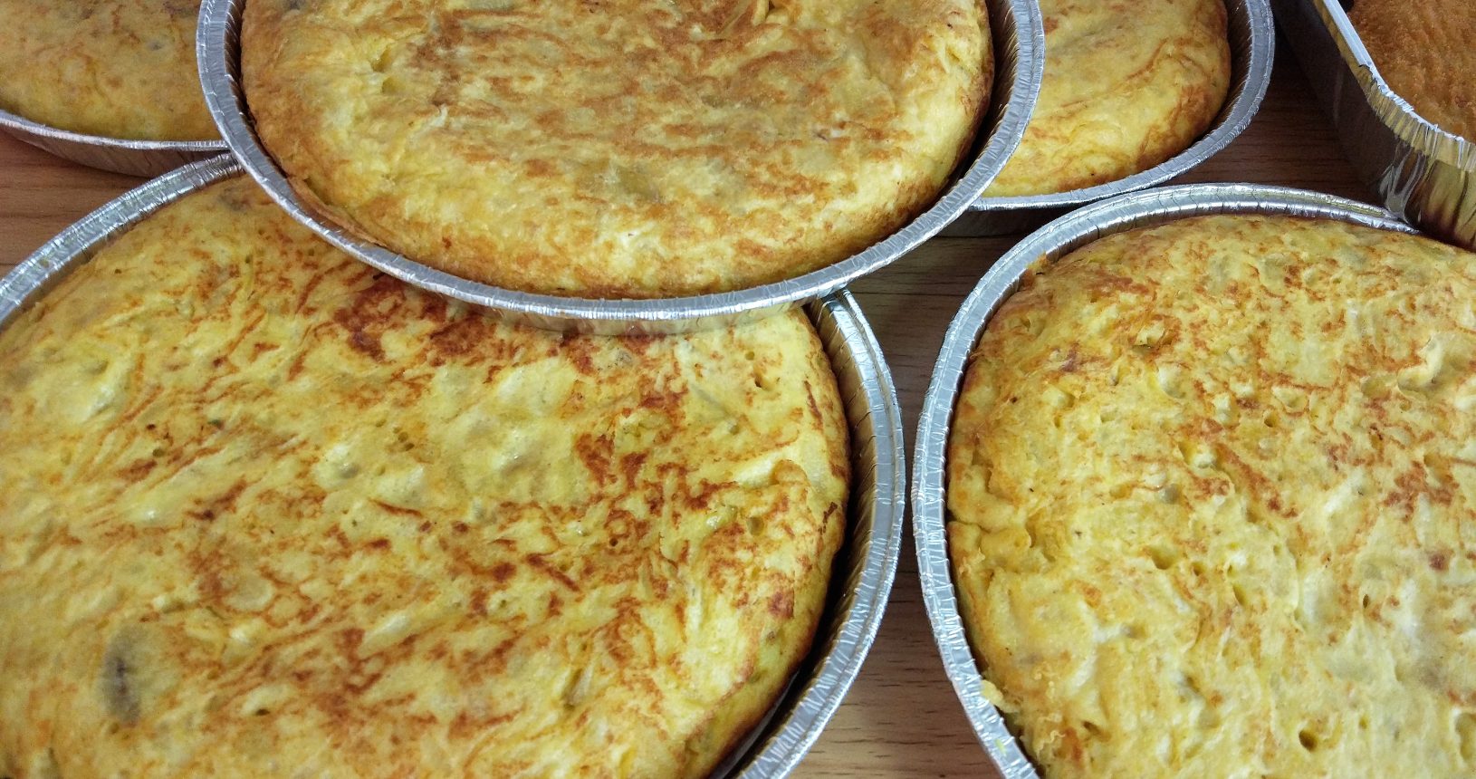 Tortillas de patata caseras recién hechas